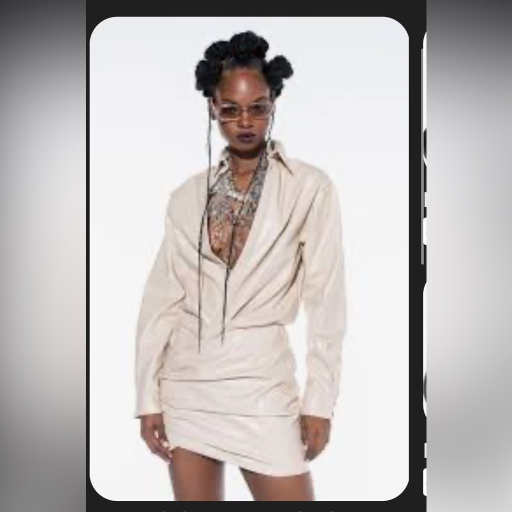 Akira faux leather dress